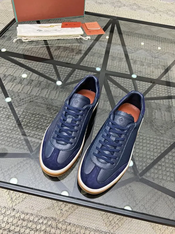 Factory price: 440💰Loro men's shoes💰iana top purchasing agent🇮🇹 men's shoes💰 The popular casual sneakers counter of the popular street man has new products at the same time. The uppers are made of cowhide fabric imported from Italy. The high-quality splicing technology has a classic and generous layout with a masculine temperament. Soft and comfortable cowhide lining. The soles: the original soles are specially provided by the original factory. The exclusive molded soles are super comfortable. The original factory follows the order. 🔍🔍High quality. You can enter and exit the counter at will. Welcome to compare. The code number is 38-44, customized 45